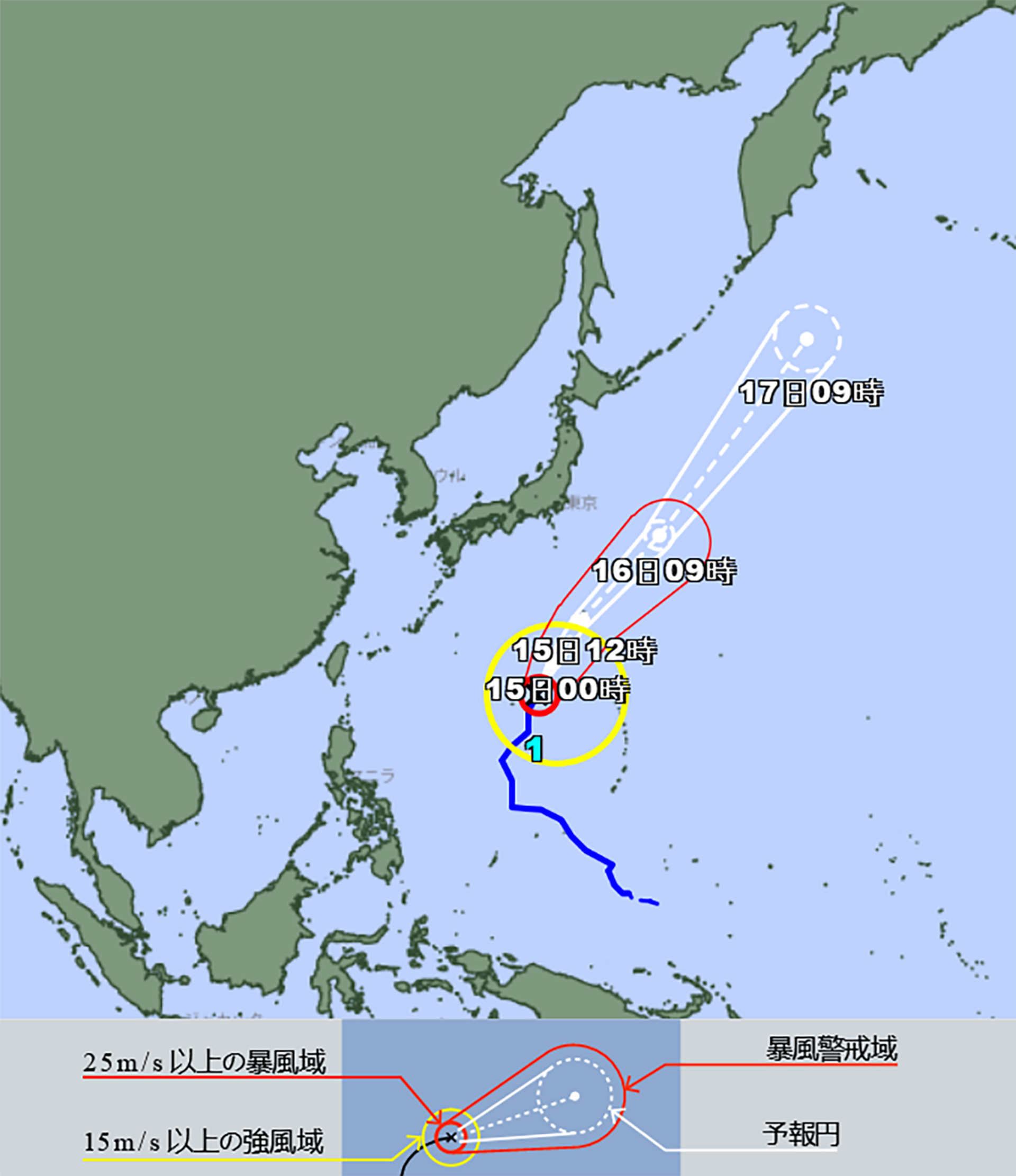 Карта надвигающегося тайфуна на Японию  - Sputnik 日本, 1920, 14.04.2022