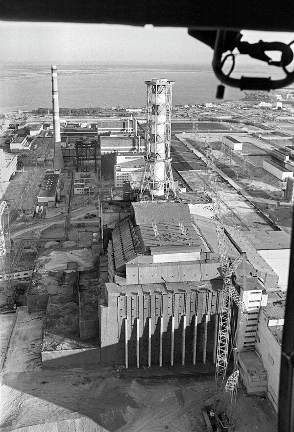 チェルノブイリ原子力発電所の空撮写真（プリピャチ、1986年4月27日） - Sputnik 日本