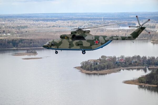 航空ショーの予行演習に参加したMi-26大型輸送ヘリコプター（ロシア・モスクワ、4日） - Sputnik 日本