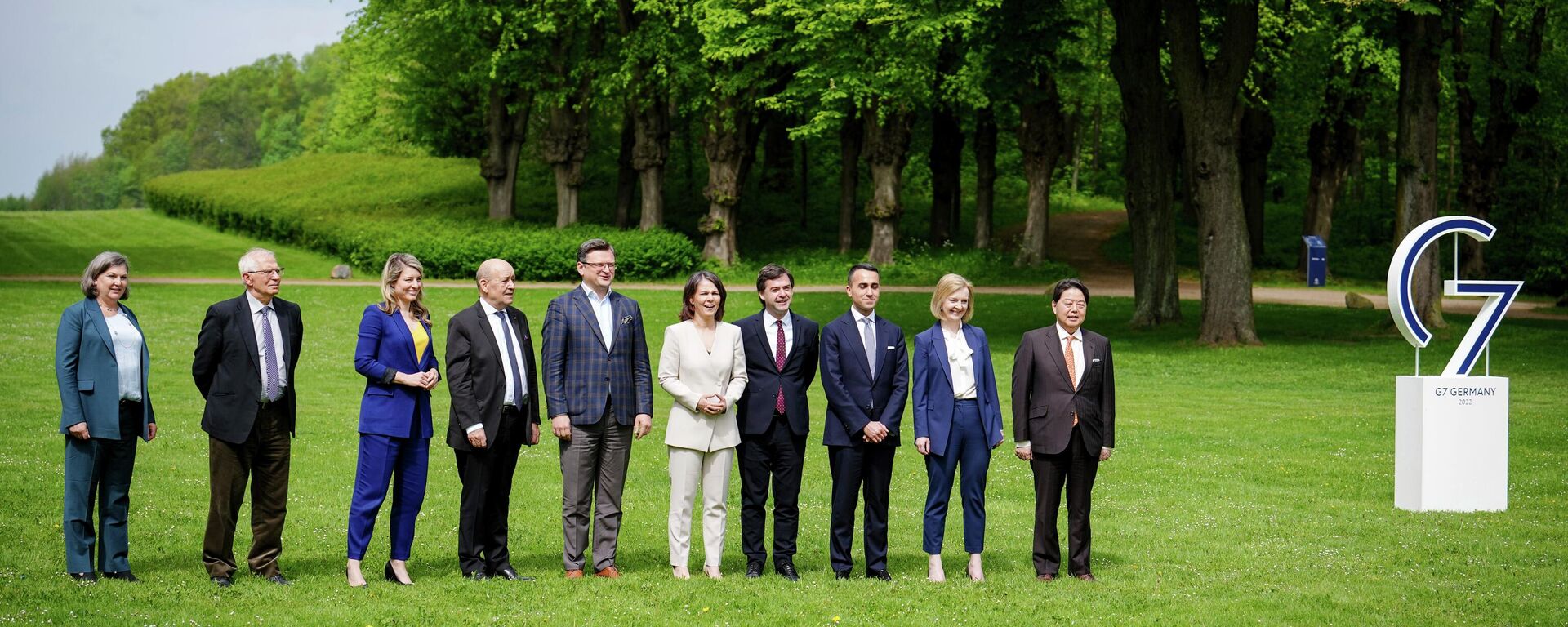 Групповое фото на встрече министров иностранных дел G7 в Германии - Sputnik 日本, 1920, 14.05.2022