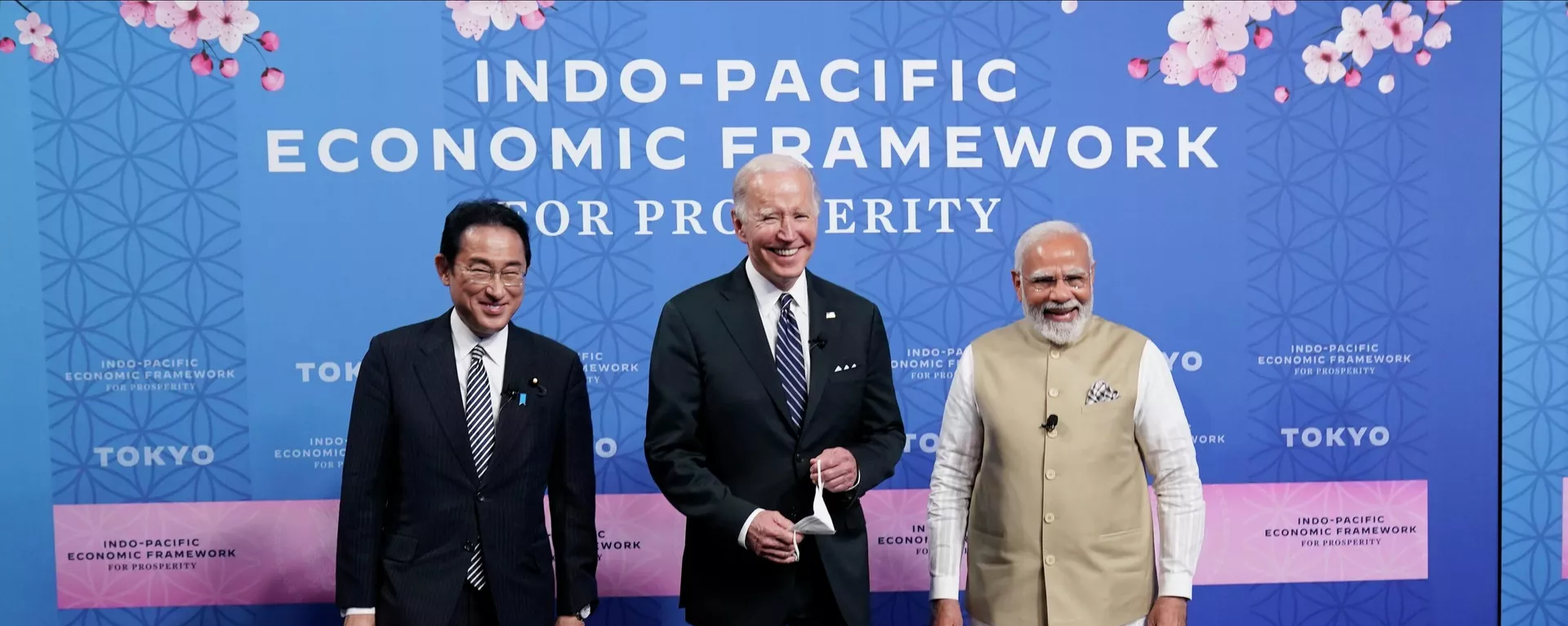 東京で開催されたIPEFに関する会合でのジョー・バイデン米国大統領、岸田文雄日本国首相、ナレンダ・モディ・インド首相 - Sputnik 日本, 1920, 23.05.2022
