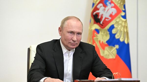 ビデオ演説を行うプーチン大統領 - Sputnik 日本