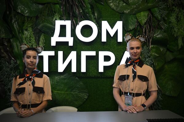第2回国際トラ保護フォーラム主催「トラの家」のパビリオン（ロシア・ウラジオストク、5日） - Sputnik 日本