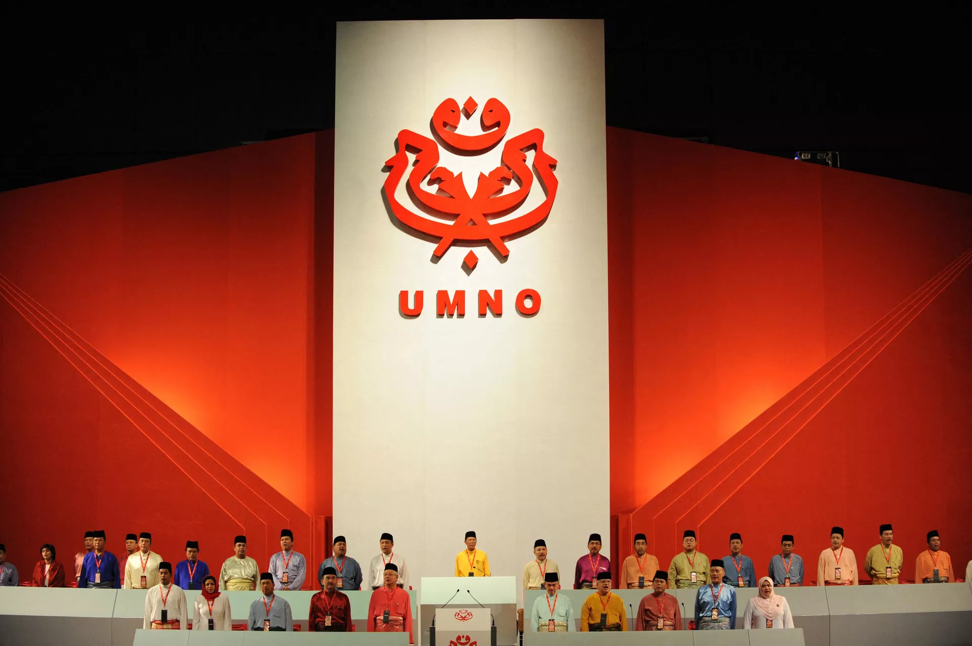 На генеральной ассамблее правящей партии UMNO в Куала-Лумпуре, Малайзия  