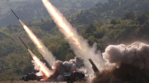 北朝鮮でのミサイル発射。アーカイブ写真 - Sputnik 日本