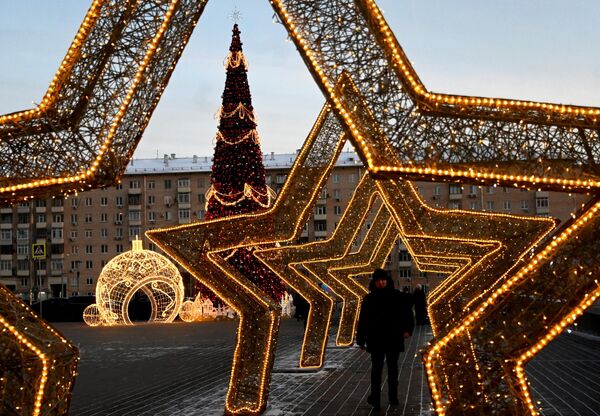 モスクワ南西部の新年の装飾 - Sputnik 日本