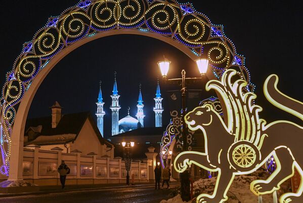 タタールスタン共和国・首都カザンのクレムリンに設置された新年の装飾 - Sputnik 日本