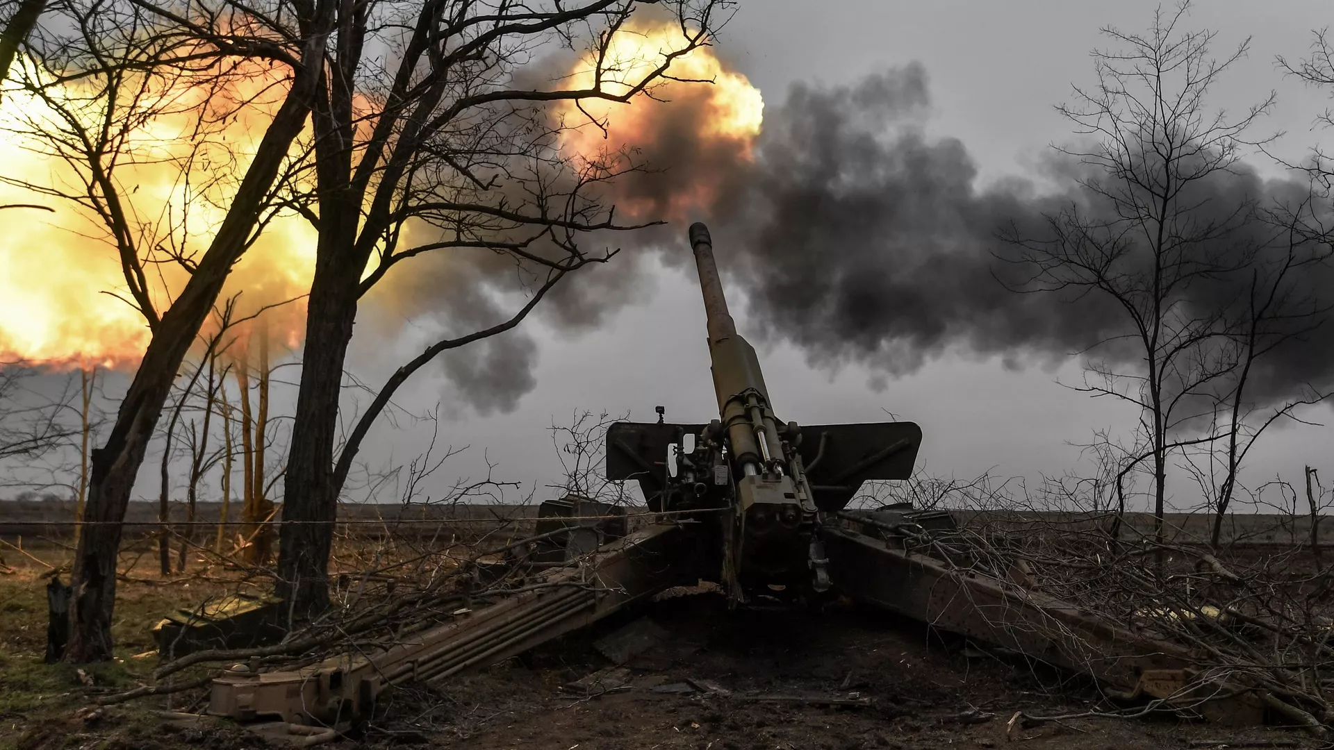 ロシア軍の砲兵部隊（ザポロジエ方面）