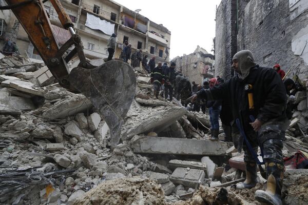シリアの被災地で行われた瓦礫の撤去作業 - Sputnik 日本