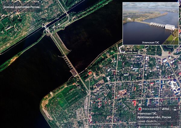 ヤロスラヴリ州・ウグリチにあるウグリチ水力発電所。ヴォルガ川にかかる。ロシアで最も古い水力発電所の1つ - Sputnik 日本
