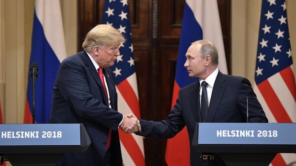 ロシアのプーチン大統領と米国のドナルド・トランプ大統領がヘルシンキで会談（2018年） - Sputnik 日本