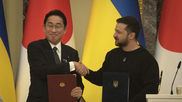 3月のウクライナ訪問時の岸田首相とゼレンスキー大統領 - Sputnik 日本