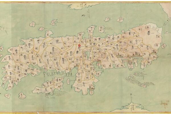 大黒屋 光太夫が作成した日本地図（1791年作成、エストニア国立古文書館、クルーゼンシュテルン家所蔵文書） - Sputnik 日本