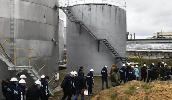 ザポロジエ原発に到着した国際原子力機関(IAEA)代表団(29日) ザポロジエ原発に到着した国際原子力機関(IAEA)代表団(29日) - Sputnik 日本