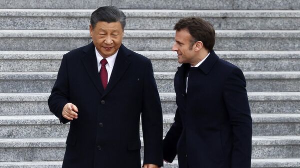 北京を訪問したマクロン仏大統領と中国の習近平国家主席 - Sputnik 日本