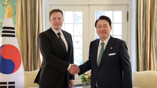 韓国大統領とマスク氏 - Sputnik 日本