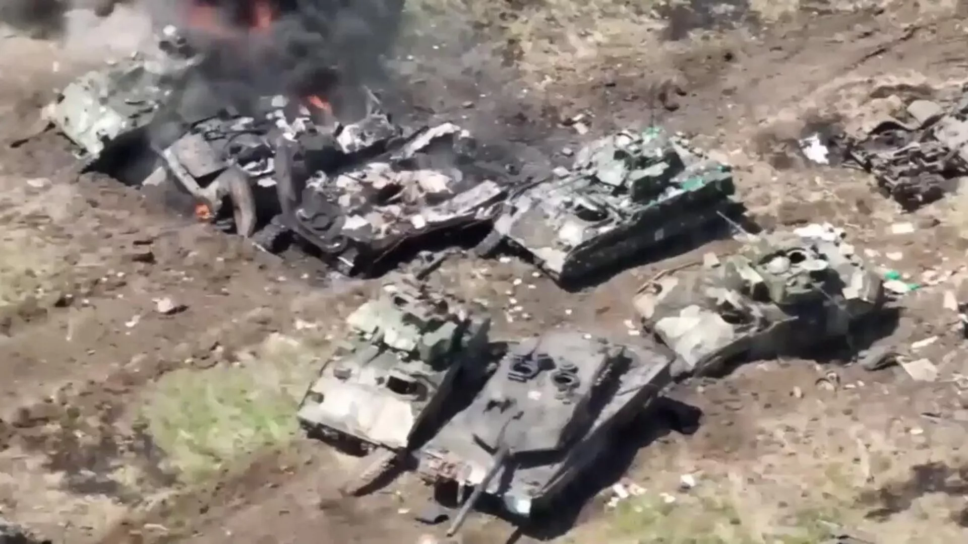 破壊されたウクライナの戦車