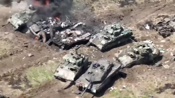 露国防省が公開した破壊されたウクライナ軍の戦車 - Sputnik 日本
