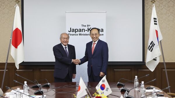 「日韓財務対話」で会談した日本の鈴木財相と韓国のチュ企画財政相（東京・財務省） - Sputnik 日本