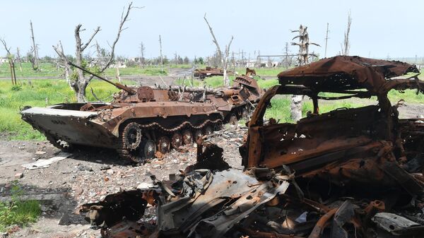 破壊されたウクライナ軍の軍装品 - Sputnik 日本