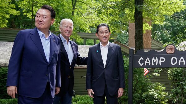 米国のバイデン大統領、日本の岸田首相、韓国の尹錫悦大統領 - Sputnik 日本