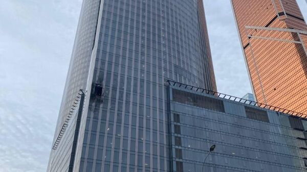被害を受けたモスクワ・シティの建物 - Sputnik 日本