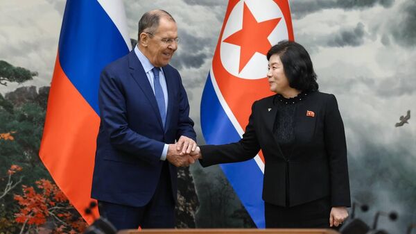 会談で握手を交わす両外相 - Sputnik 日本