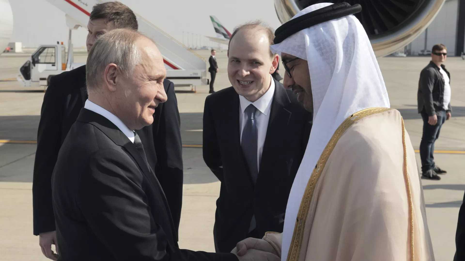 プーチン大統領とUAEのムハンマド大統領