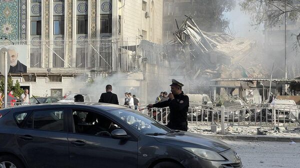 4月1日、イスラエル空軍がシリアの首都ダマスカスにあるイラン総領事館を攻撃した - Sputnik 日本