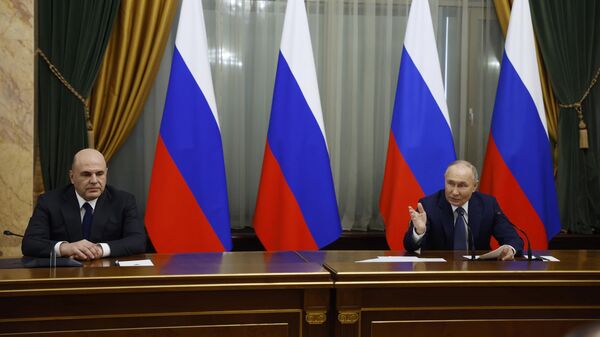 ミシュスチン首相とプーチン大統領 - Sputnik 日本