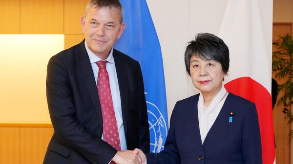 上川外務大臣とUNRWAのラザリーニ事務局長（3月） - Sputnik 日本