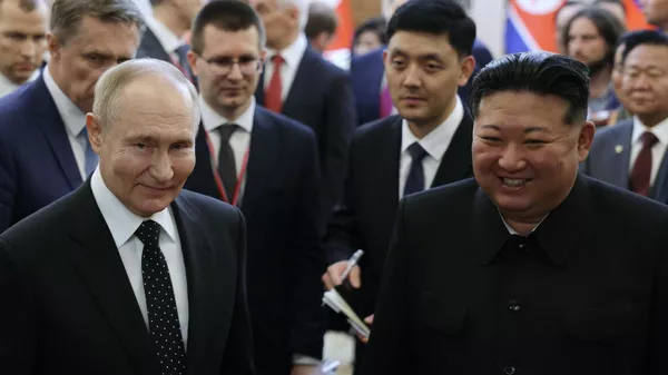 プーチン大統領と金正恩総書記 - Sputnik 日本