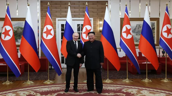 プーチン大統領と金正恩朝鮮労働党総書記 - Sputnik 日本