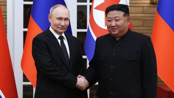 プーチン大統領と金正恩氏（2024年6月） - Sputnik 日本