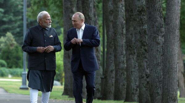 プーチン大統領とインドのモディ首相 - Sputnik 日本