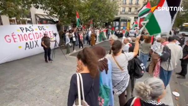 イスラエルの五輪参加にパリで抗議活動、パレスチナ人の虐殺停止を要求 - Sputnik 日本