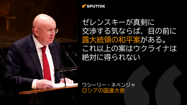 ウクライナはプーチン大統領の和平イニシアティブを検討すべし＝露国連大使 - Sputnik 日本