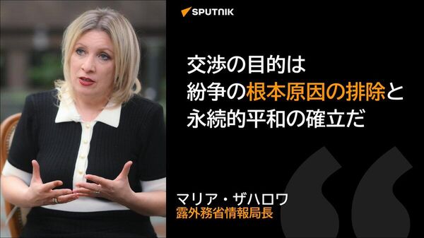 【ロシアは真剣な協議の用意＝ザハロワ報道官】 - Sputnik 日本