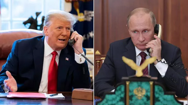 【露米首脳電話会談 宇による露飛行場への攻撃について話し合った＝トランプ氏】 - Sputnik 日本