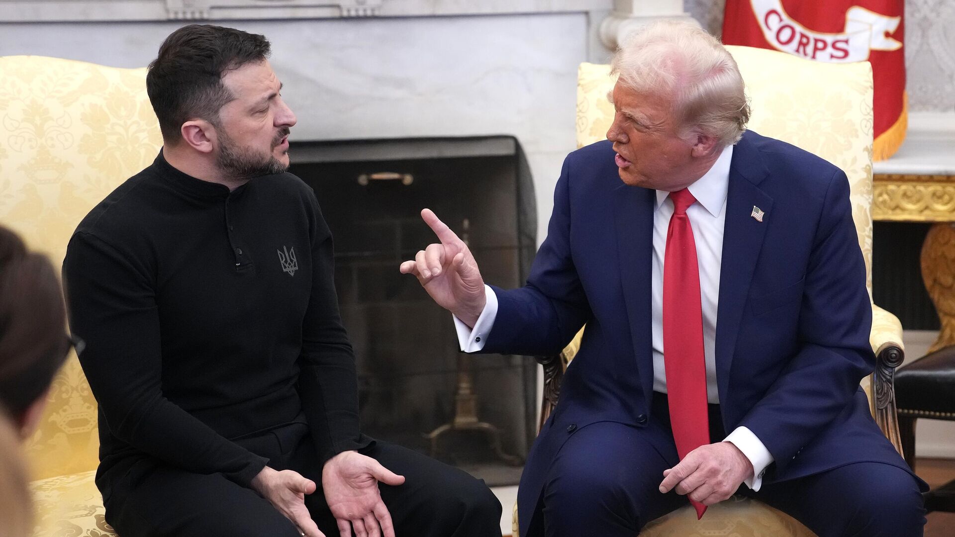Президент США Дональд Трамп и Владимир Зеленский в Овальном кабинете Белого дома - Sputnik 日本, 1920, 17.08.2025