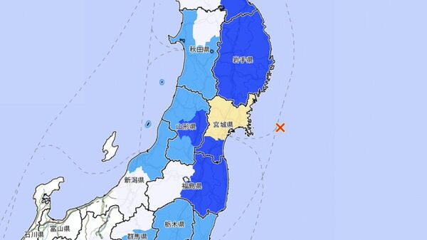 【宮城県沖でM5 - Sputnik 日本