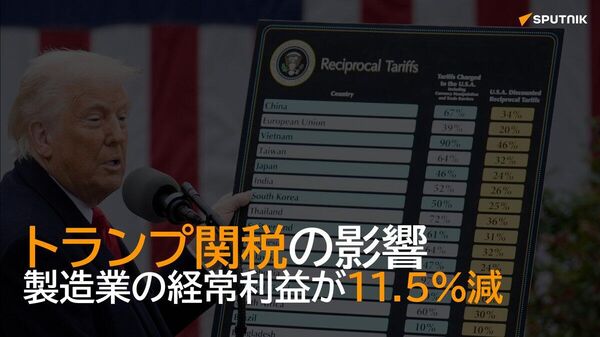 【トランプ関税の影響で製造業の経常利益が前年比11 - Sputnik 日本