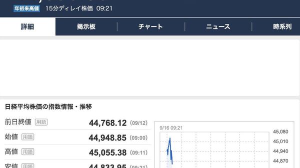 【日経平均株価、史上初の4万5000円突破】 - Sputnik 日本
