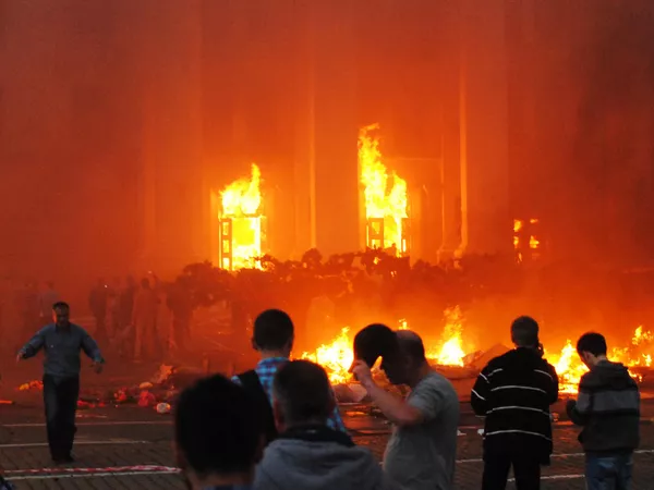 オデッサ労働組合会館の火災。 - Sputnik 日本