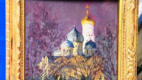 Литография живописца Олега Толстого Московский кремль 1960 года, обнаруженная российскими таможенниками на судне из Японии - Sputnik 日本