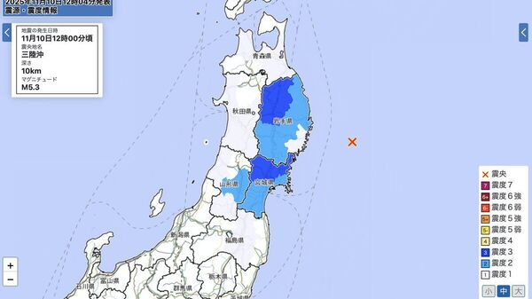 【岩手・三陸沖でM5 - Sputnik 日本
