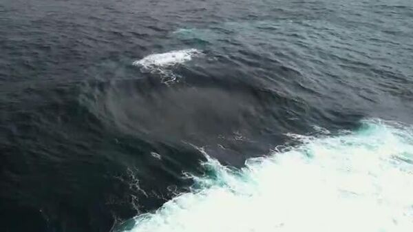 【「挟み撃ち」の大波 40メートル超の水しぶき】 - Sputnik 日本