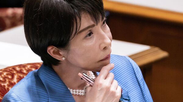 Премьер-министр Японии и председатель Либерально-демократической партии Санаэ Такаити в Токио, Япония - Sputnik 日本