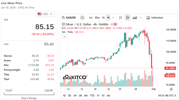 【銀の価格が急落、一時は37％の下落】 - Sputnik 日本
