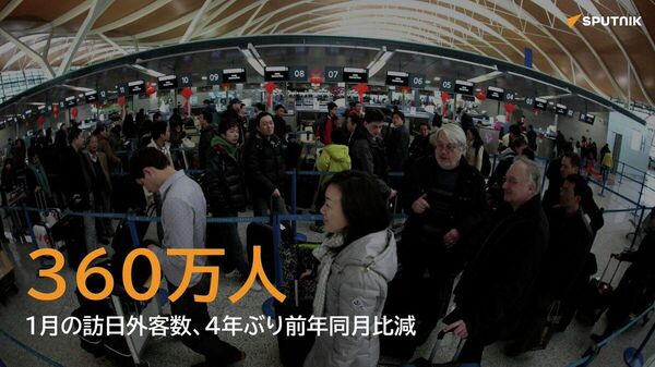 【訪日外国人数、4年ぶり減 中国人6割減、ロシア人は2倍に】 - Sputnik 日本